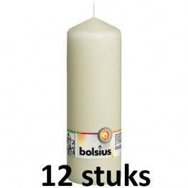 12 stuks Bolsius stompkaarsen ivoor 170/68