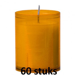 Refill kaarsen amber 60 stuks