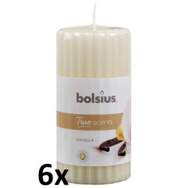 6 stuks Bolsius french vanilla geurkaarsen