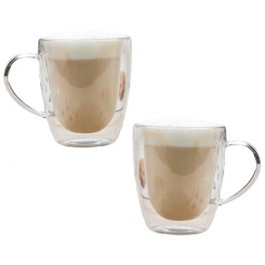 Cappuccino glazen set voor ijs en warme koffie