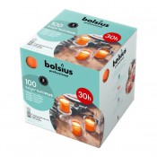 100 stuks Bolsius ReLight kaars in oranje transparante houder 64/52