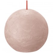Bolsius poeder roze rustiek bolkaars Ø 76 mm (25 uur) Eco Shine Misty Pink