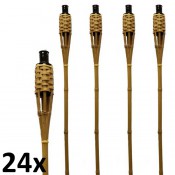 24 stuks bruine bamboe fakkels lengte 120 cm