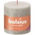 Bolsius lichtgrijs rustiek stompkaars 100/100 (62 uur) Eco Shine Sandy Grey