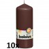 10 stuks bruin stompkaarsen 150/60 van Bolsius extra goedkoop in een voordeel verpakking