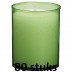 80 stuks Bolsius relight kaars in lime groen kunststof kaarsenhouder