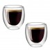 Espresso glazen set voor ijs en warme espresso koffie
